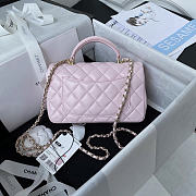 Chanel Top Handle Pink Lambskin Bag 20cm - 3