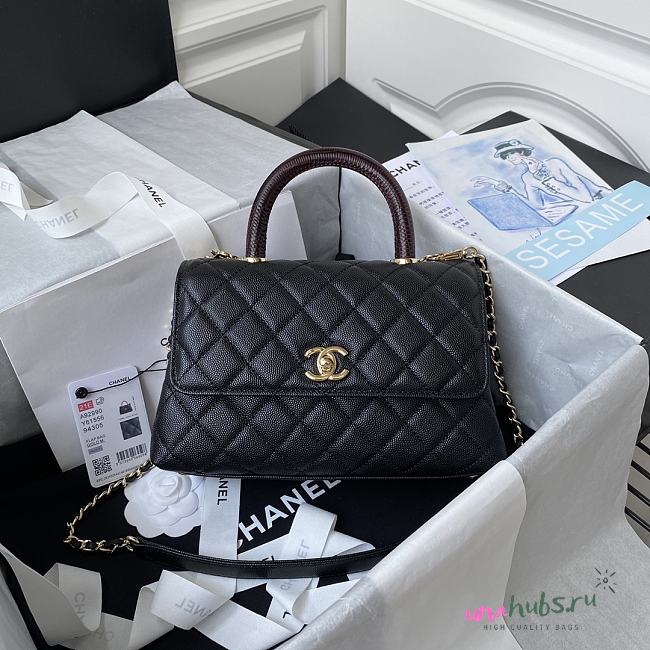 Chanel Coco Handle Black Wine 23cm - 1