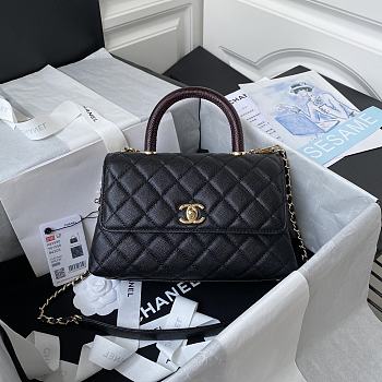 Chanel Coco Handle Black Wine 23cm