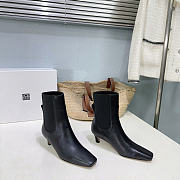 Toteme Kitten Heel Skinny Boots Black Leather 5cm - 1