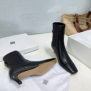 Toteme Kitten Heel Skinny Boots Black Leather 5cm - 4