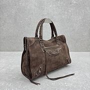 Balenciaga City Bag Brown Suede 38x10x27cm - 4