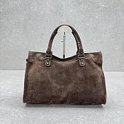 Balenciaga City Bag Brown Suede 38x10x27cm - 3