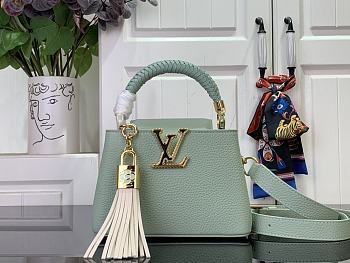 Louis Vuitton LV Mini Capucines Green 21x13.6x8cm