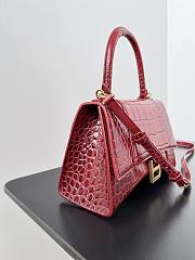 Balenciaga Hourglass Red Crocodile 23x10x24cm - 4