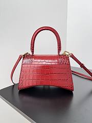 Balenciaga Hourglass Red Crocodile 23x10x24cm - 3