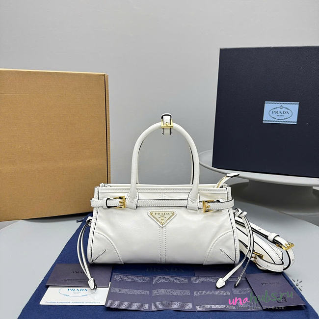 Prada Mini Bonnie White Bag 24x8.5x13cm - 1