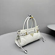 Prada Mini Bonnie White Bag 24x8.5x13cm - 4