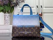 Louis Vuitton LV Shopper Tote Brown Blue 26x10x20cm - 1