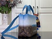 Louis Vuitton LV Shopper Tote Brown Blue 26x10x20cm - 3