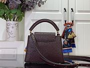 Louis Vuitton LV Mini Capucines Burgundy 21cm - 4