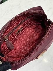 Prada Black Re-Nylon pouch Burgundy 17x11x5.5cm - 4