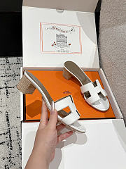 Hermes White Heel 5cm - 1