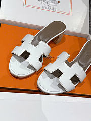 Hermes White Heel 5cm - 3