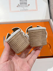 Hermes White Heel 5cm - 2