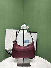 Prada Re-Edition Bag Burgundy 22x18x6.5cm - 3