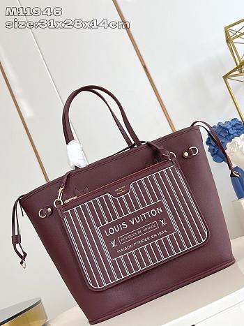 Louis Vuitton LV Neverfull Inside Out MM Wine 31x28x14cm