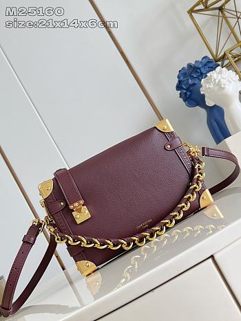 Louis Vuitton LV Side Trunk MM Red Wine 23.5x16x8.5cm