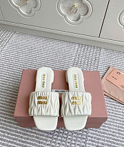 Miu Miu White Slides - 1