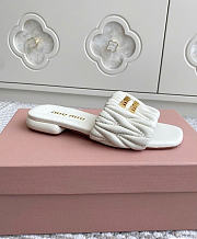Miu Miu White Slides - 3