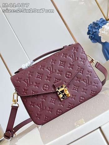 Louis Vuitton LV Pochette Metis MM Red Wine 25x19x7cm