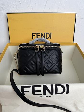 Fendi Vanity Black nappa leather 16x11x8cm