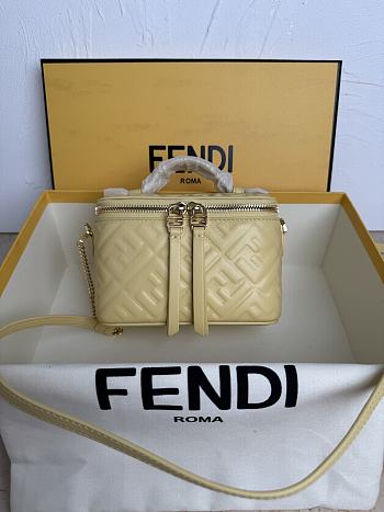 Fendi Vanity Yellow nappa leather 16x11x8cm