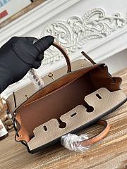 Hermes Birkin 25 Bag Grey Brown Gold Togo 25cm - 2