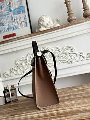 Hermes Noir Toile Herbag Zip Tan 31 CM - 5