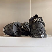 Jimmy Choo Diamond X II F Black Leather Trainers Sneaker - 5