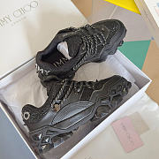 Jimmy Choo Diamond X II F Black Leather Trainers Sneaker - 3