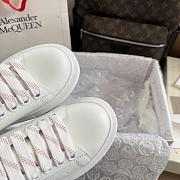 Alexander McQueen White Pink Crocodile Sneaker - 4