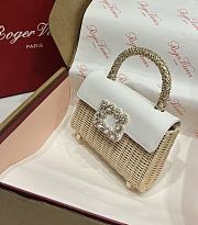 Roger Vivier Jewel Efflorescence Mini Bag White 19x13x4cm - 3
