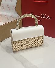 Roger Vivier Jewel Efflorescence Mini Bag White 19x13x4cm - 2