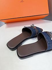 Hermes Gabriel sandal Denim  - 4