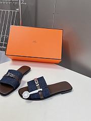 Hermes Gabriel sandal Denim  - 2