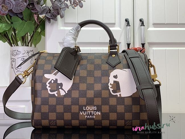 Louis Vuitton Speedy 25 Bag Damier Brown 25x15x15cm - 1