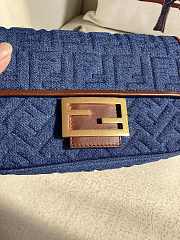 Fendi Baguette Bag Blue Denim 23cm - 5