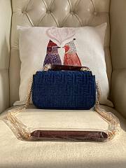 Fendi Baguette Bag Blue Denim 23cm - 4