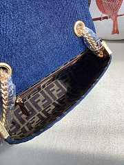 Fendi Baguette Bag Blue Denim 23cm - 3