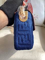 Fendi Baguette Bag Blue Denim 23cm - 2