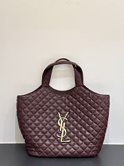 YSL Icare Maxi Shopping Burgundy Lambskin Bag 58x43x8cm - 1