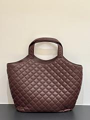 YSL Icare Maxi Shopping Burgundy Lambskin Bag 58x43x8cm - 2