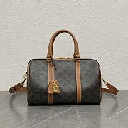 Celine Large Boston Triomphe Canvas Calfskin 31x20x17cm - 1