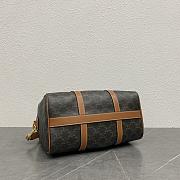 Celine Large Boston Triomphe Canvas Calfskin 31x20x17cm - 4