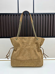 YSL Jamie 4.3 Pochon Bag Golden Suede 35x35x10cm - 3