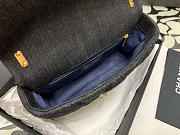 Chanel 19 Flap Bag Black Denim 24x17x7cm - 2