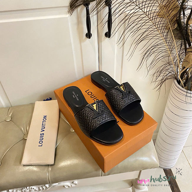 Louis Vuitton LV Mare Black Flat Mule - 1