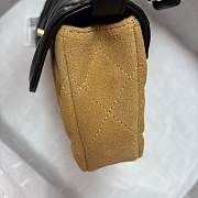 Chanel Flap Bag Black Tan suede 19.5x11.5x5cm - 4