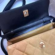 Chanel Flap Bag Black Tan suede 19.5x11.5x5cm - 3
